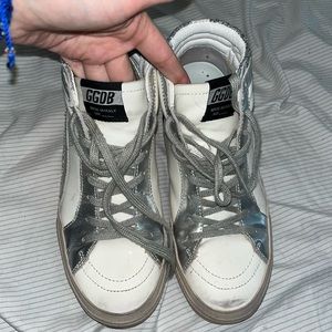 Golden Goose high top glitter slide dupes